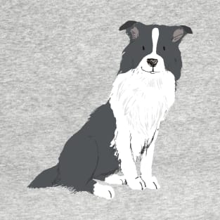 Border Collie Illustration T-Shirt